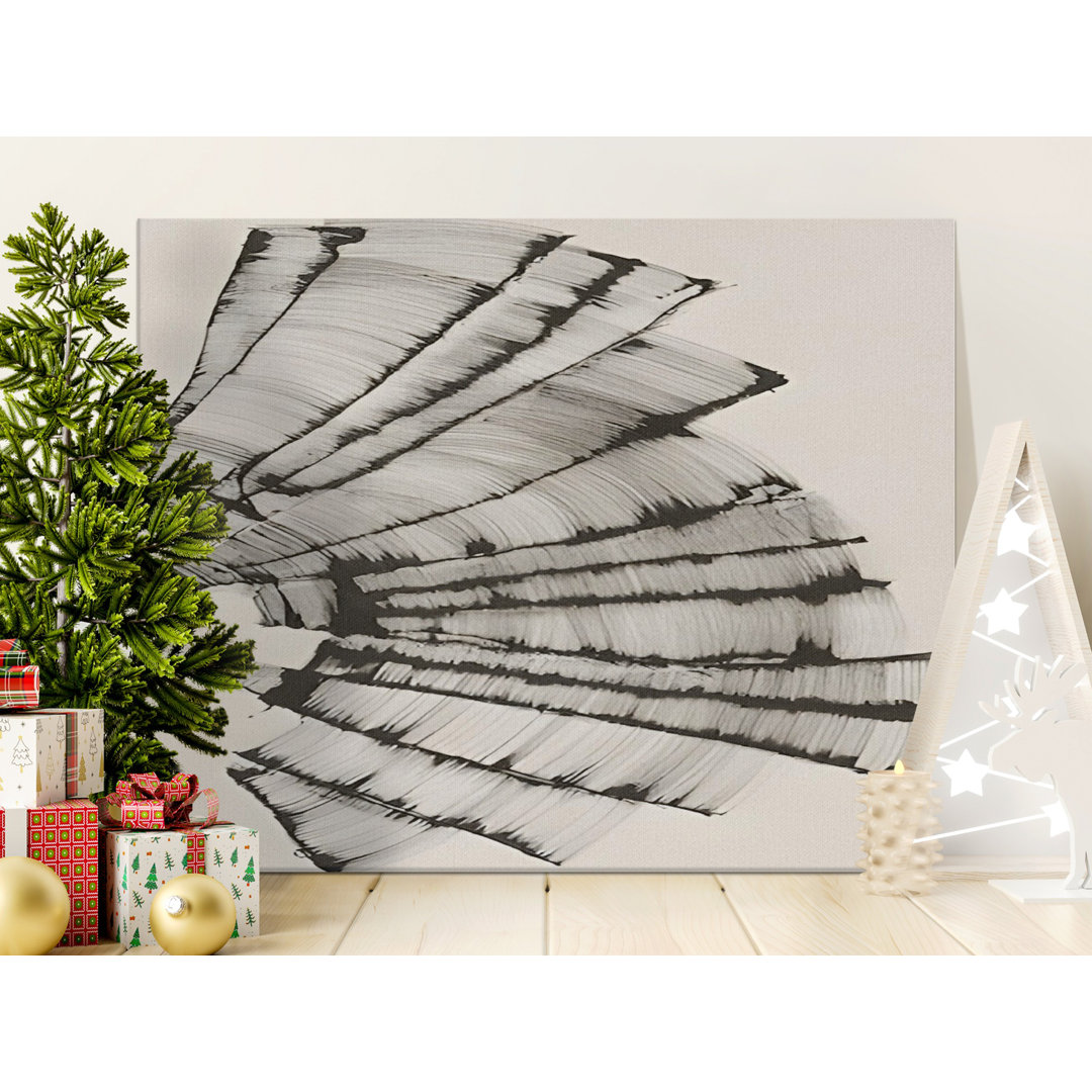Abstract Black White Canvas Wall Art, Modern Minimalist Brush Stroke Print, Organic Contemporary Art Home Decor Gift