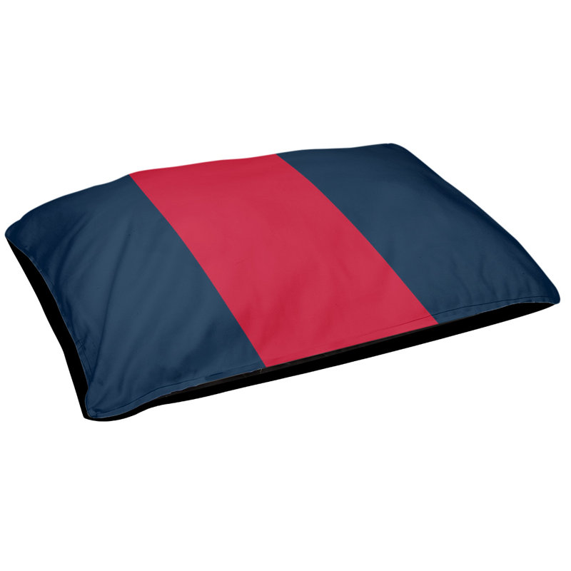 Coussin New York Bronx, Petit (l 28 po x P 18 po x H 6 po), Bleu/rouge