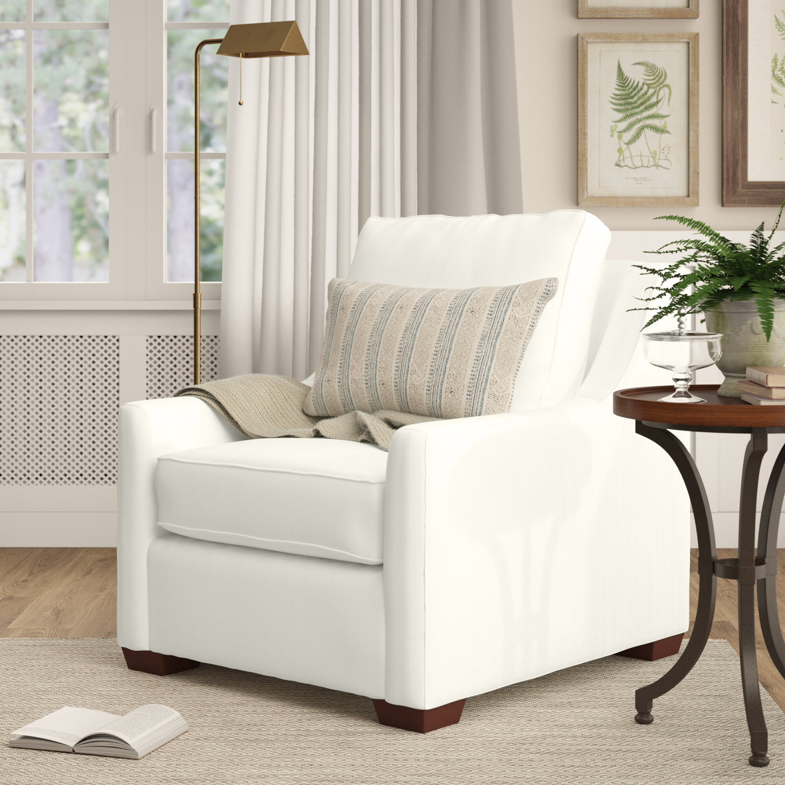 Gemi Upholstered Armchair, Conversation Pearl