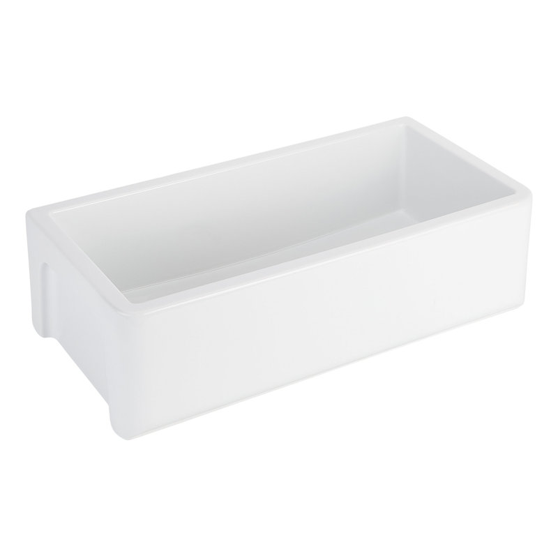 Grigham 34" L Farmhouse / Apron Kitchen Sink, White