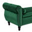 Banc repose-pieds rectangulaire en velours avec rangement et 1 coussin décoratif
