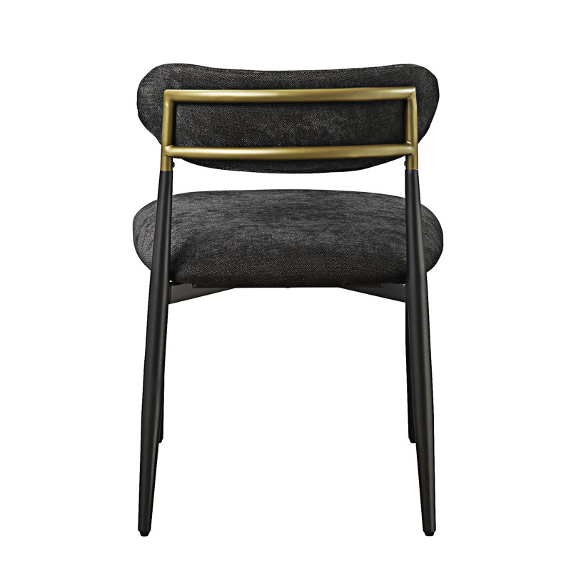 Chaise d'appoint rembourrée (ensemble de 2), Noir