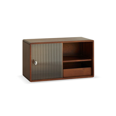 Boîte de rangement pour cosmétiques en bois massif Cloison de tiroir et boîte d'organisation