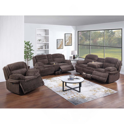 Ensemble de canapé inclinable manuel 3 pièces Living Room