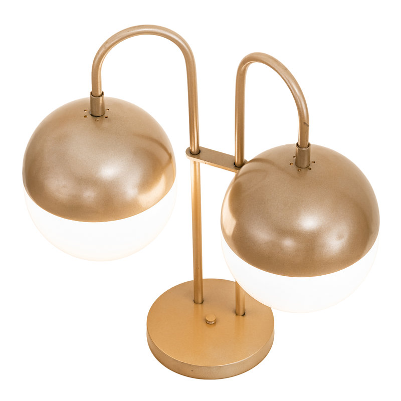Bola Deux 21" Gold Arched Table Lamp