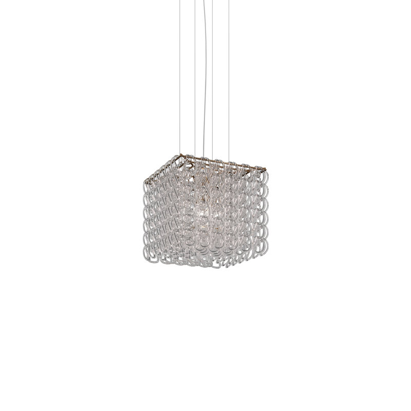 Giogali 3 - Light Chandelier, 20" H x 20" W x 20" D, Matte Bronze, Crystal Transparent