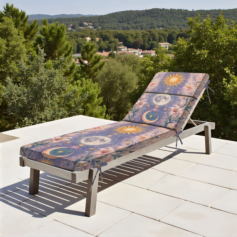  Coussin de patio pour l'extérieur 3 po Sun Moon Celestial Design