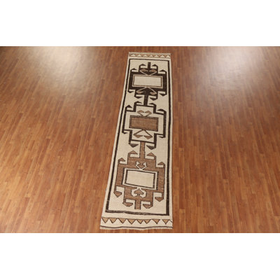 Vegetable Dye Anatolian Turkish Runner Rug 3x12