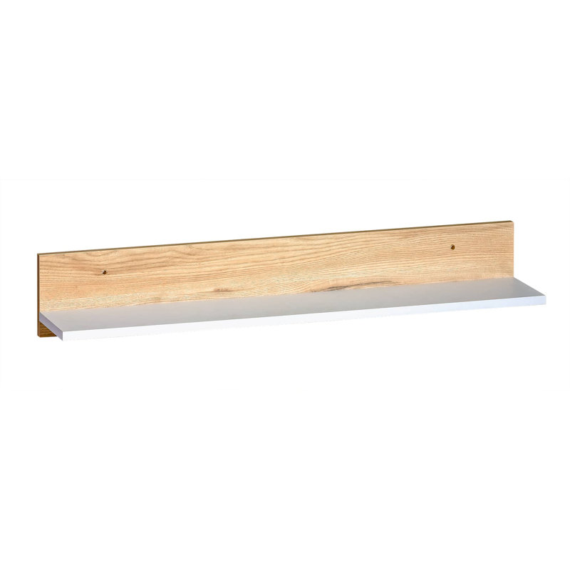 Cadell Floating Shelf, White/Natural