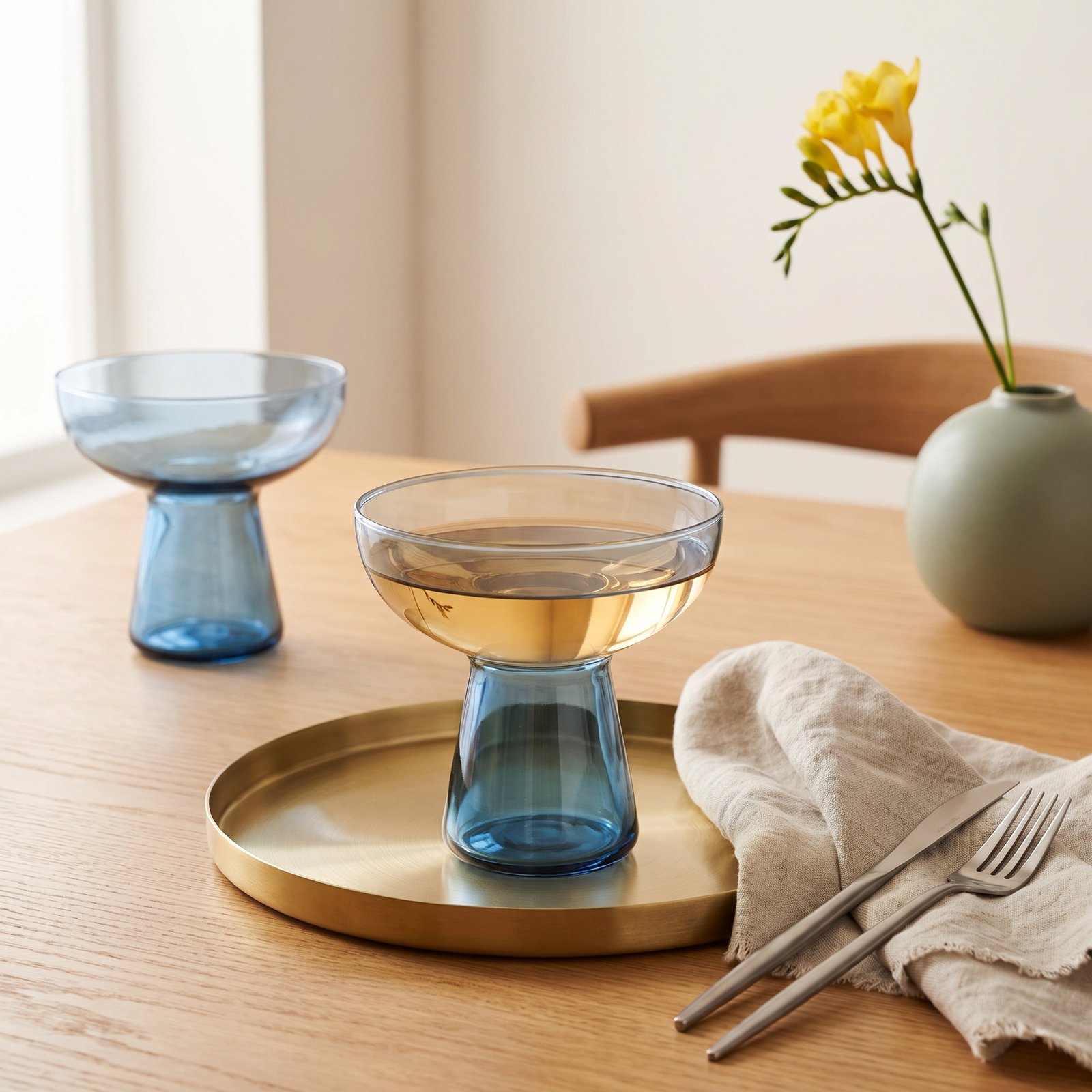 Phoebe Margarita Glass, Blue