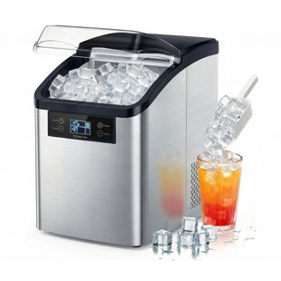 Nugget Ice Makers Countertop,40lbs In 24hrs, 9 Ice Cubes Ready In 6 Mins 9 Sizes,auto-cleaning Ice Makers Portable Ice Machine For Home Kitchen Office Party & Large Families