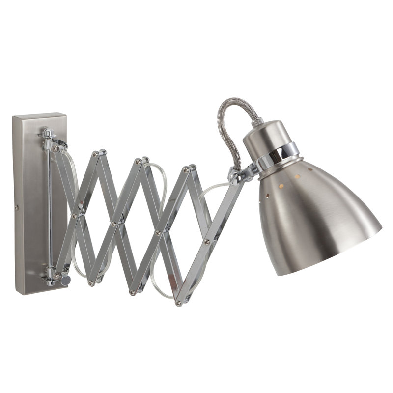 Ruth Plug-in Swing Arm Sconce, Steel