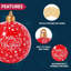 2 pièces de boules de Noël rouges gonflables