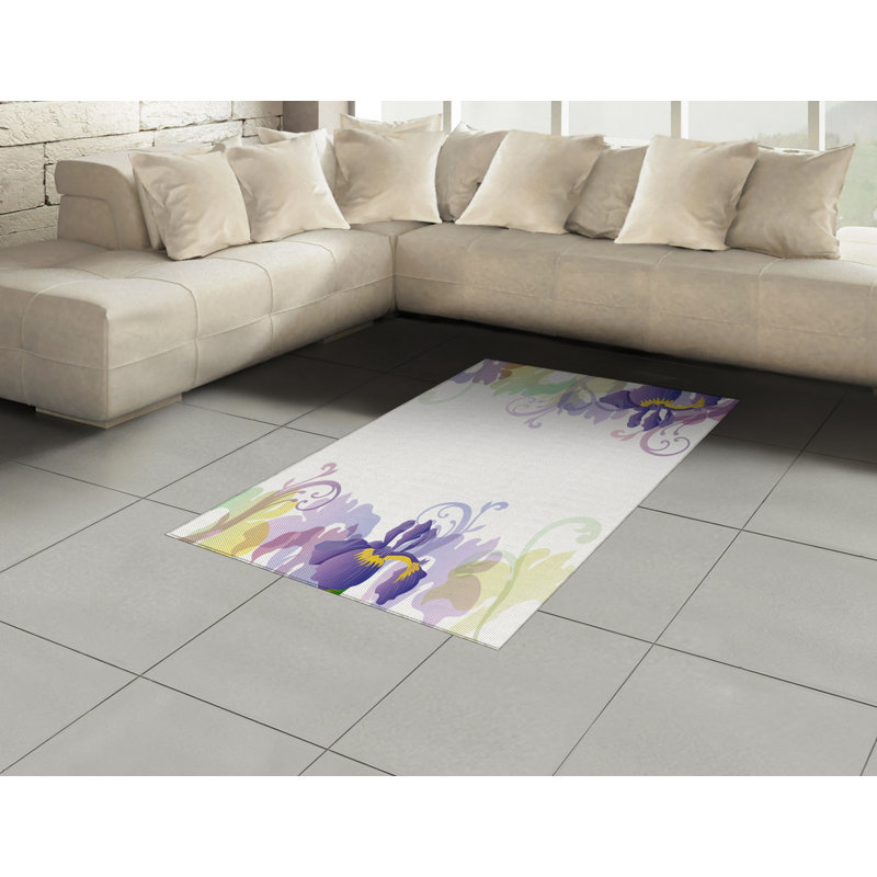 Garden High Density Long Fiber Poly Threads Decorative Area Rug Carpet, Rectangle 4' x 5'8"