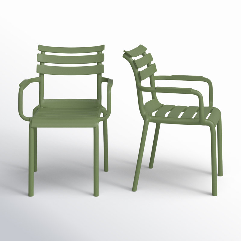 Fauteuil de salle à manger Aragons, Vert olive