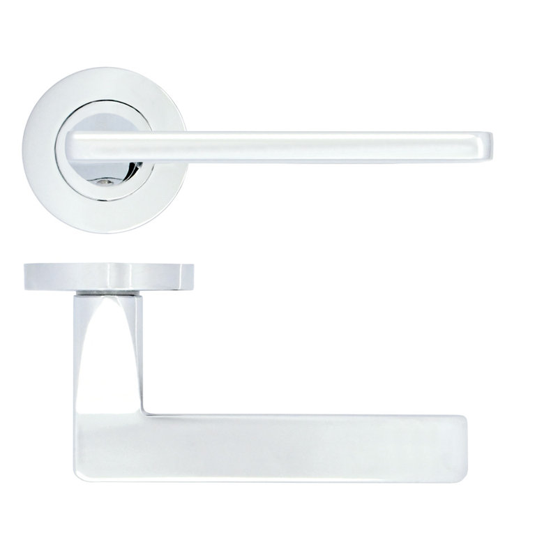 Single Dummy Door Handle, Polished Chrome
