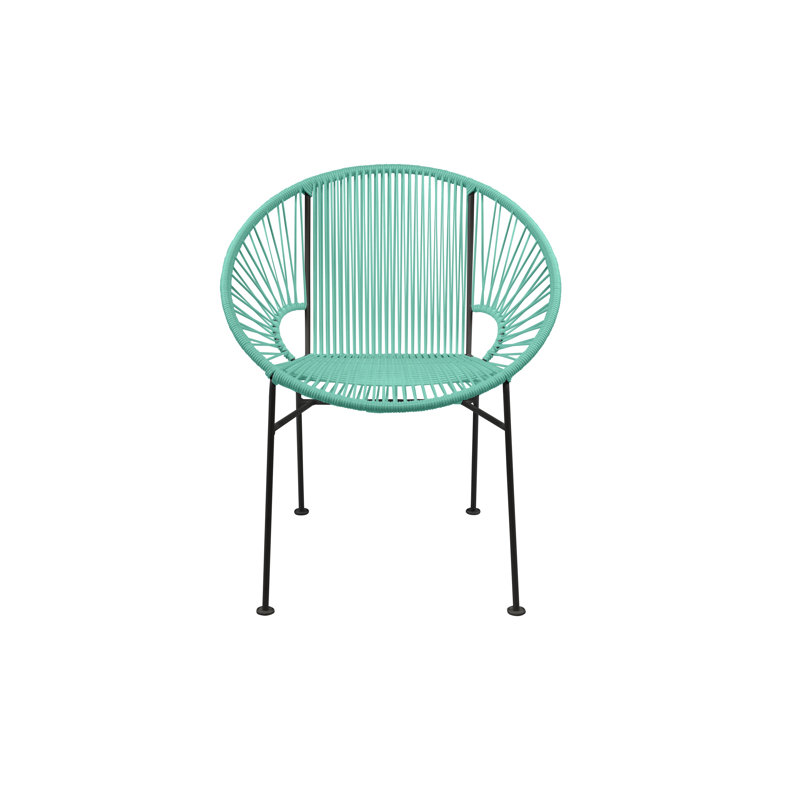 Chaise de salle à manger Concha, Turquoise, Noir