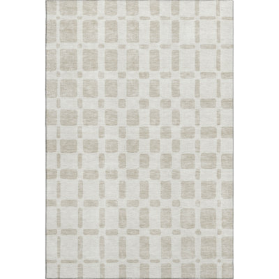Premium Machine Washable Prisco Ivory Rug