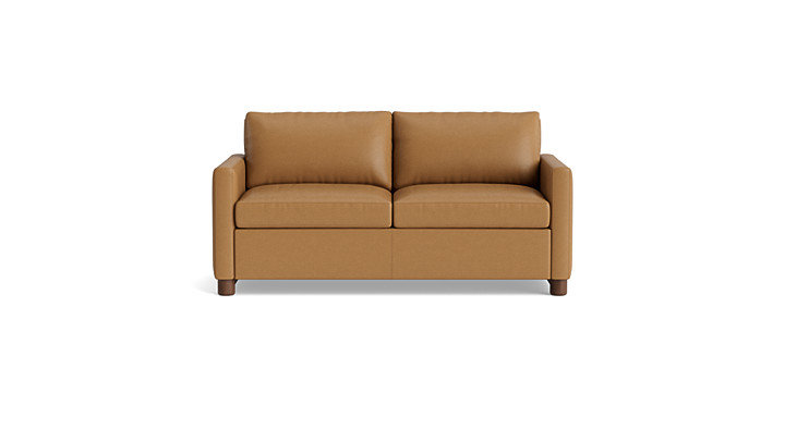 Reve Leather Sofa Bed (71"), Leather - Butterscotch