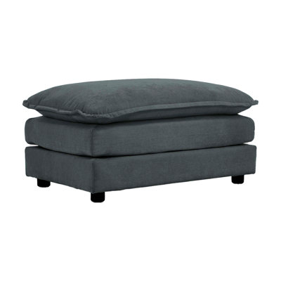 Chenille Fabric Ottomans Footrest To Combine With 2 Seater Sofa, 3 Seater Sofa And 4 Seater Sofa