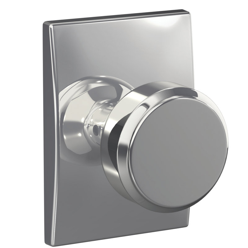 Bowery Privacy Door Knob, Bright Chrome