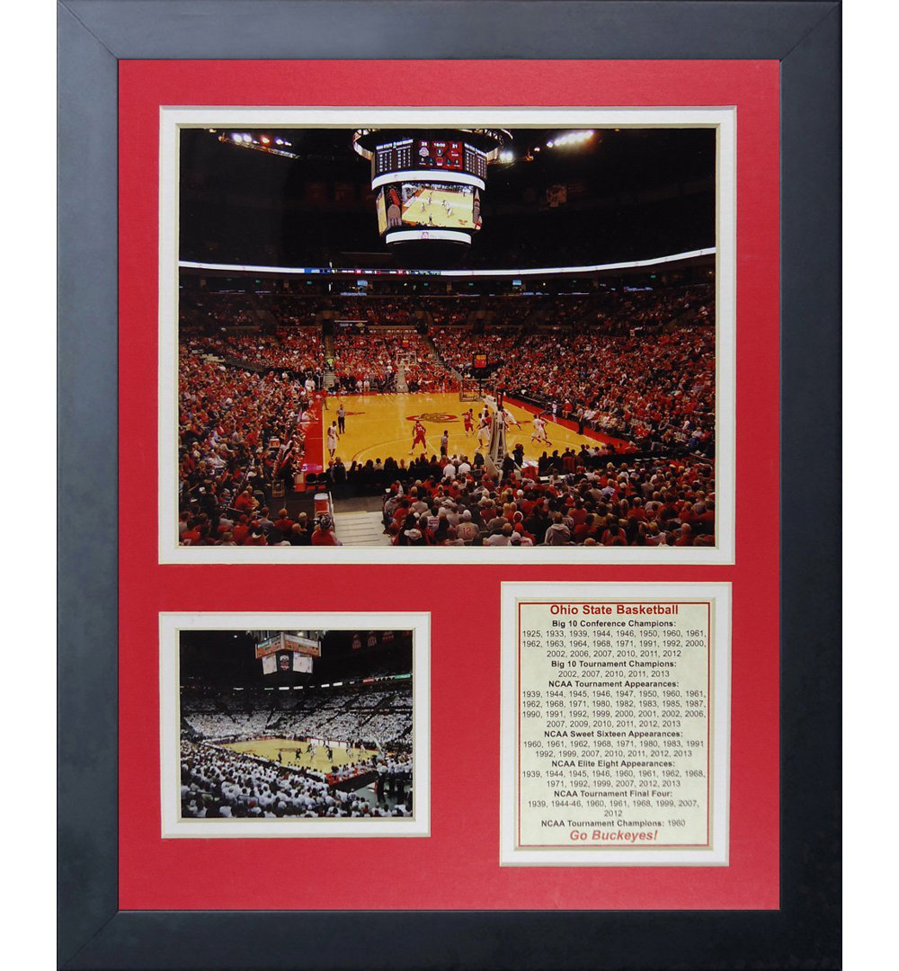 Ohio State Buckeyes - Basketball Arena Framed Memorabilia Legends Never Die