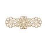 Small White And Tan Flower Runner