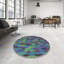 Tapis vert/brun/bleu à motif-648169726