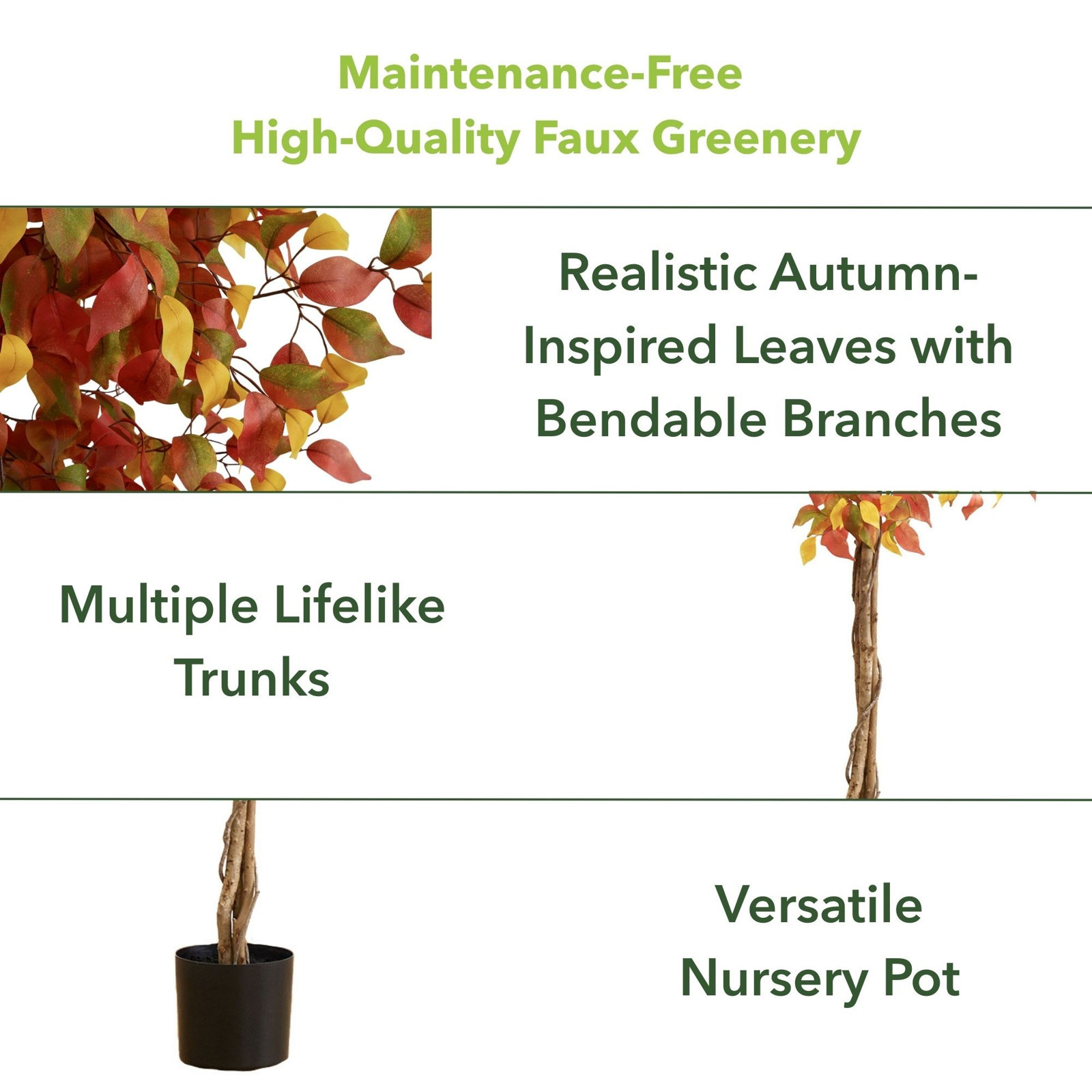 84'' Faux Ficus Tree in Pot
