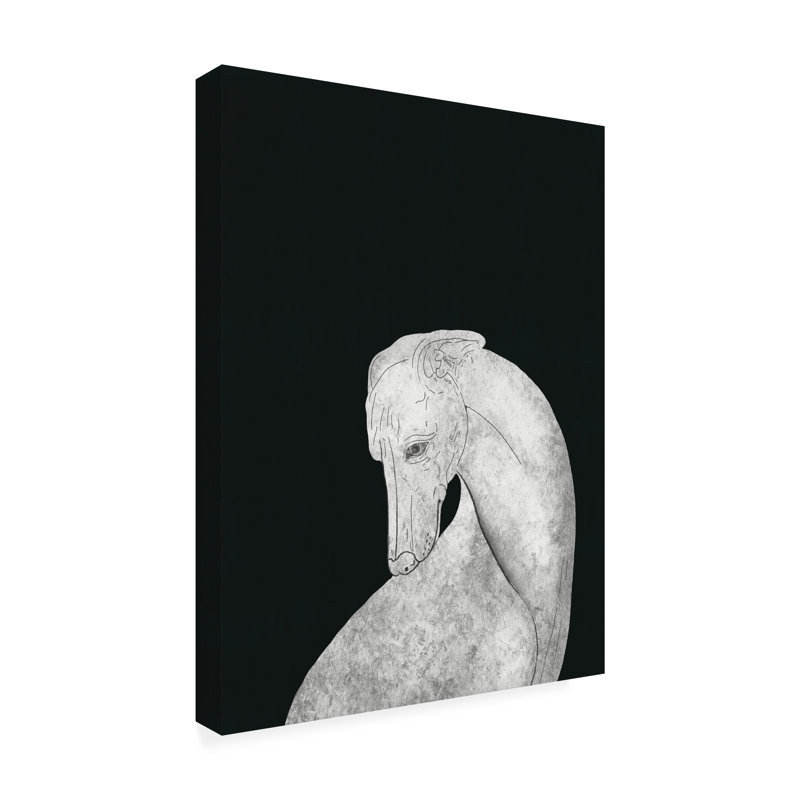 Art sur toile, noir et blanc, H 14 po x l 19 po