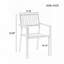 Ensemble repas de patio en fer 7 pièces avec 6 chaises Embellish-671523748