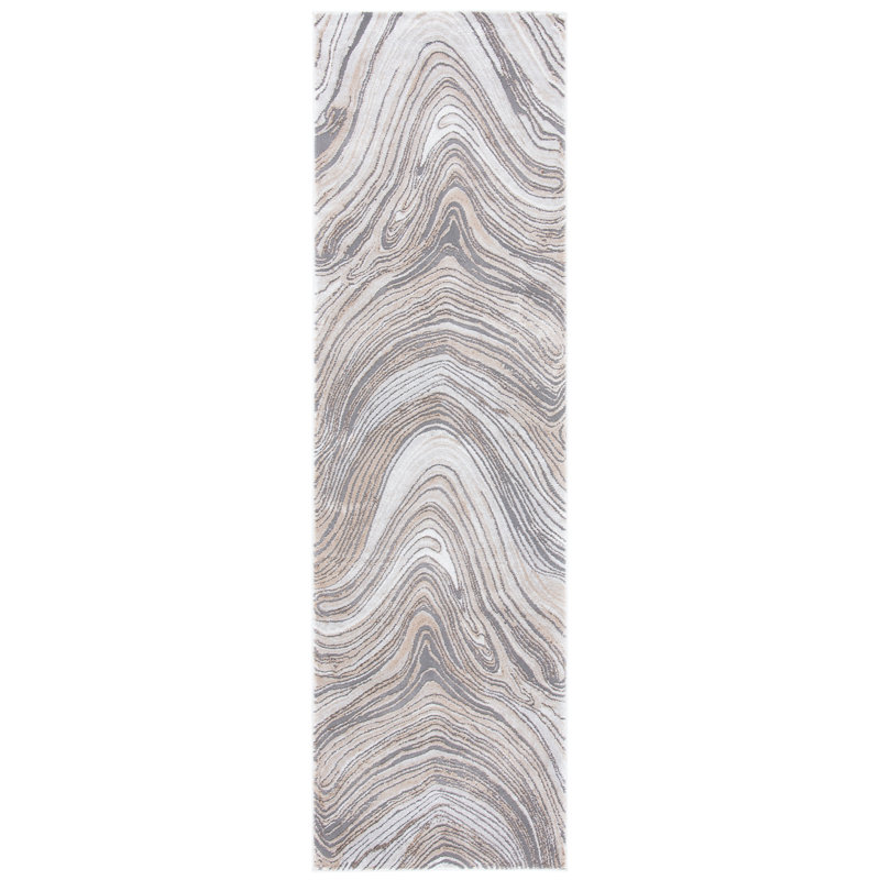 Tapis abstrait Aneas Performance, Tapis de couloir 2 pi 3 po x 8 pi