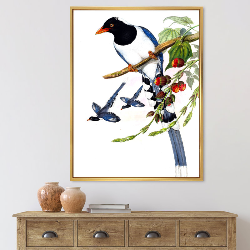 Animaux de campagne rétro X - peinture sur toile, H 40 po x l 30 po x 1,5 po, Cadre flottant doré