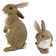 2 Piece Bashful and Hopper Bunny Statue Set