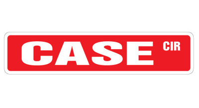 Case Street Sign Heavy Duty Plastic 8" X 36"
