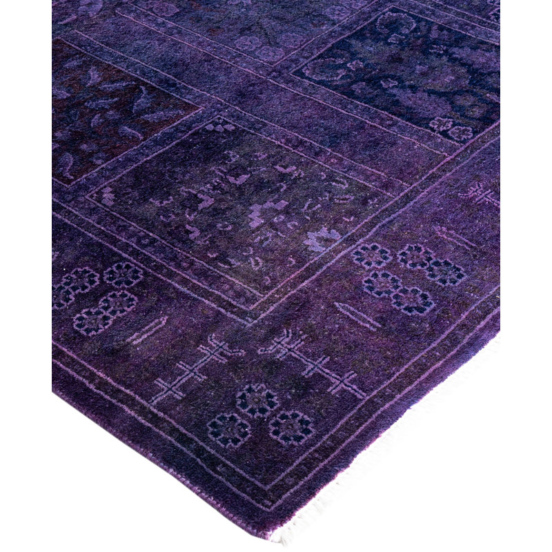 Overdyed One-of-a-Kind 2' 7" X 14' 8" Hand Knotted Area Rug