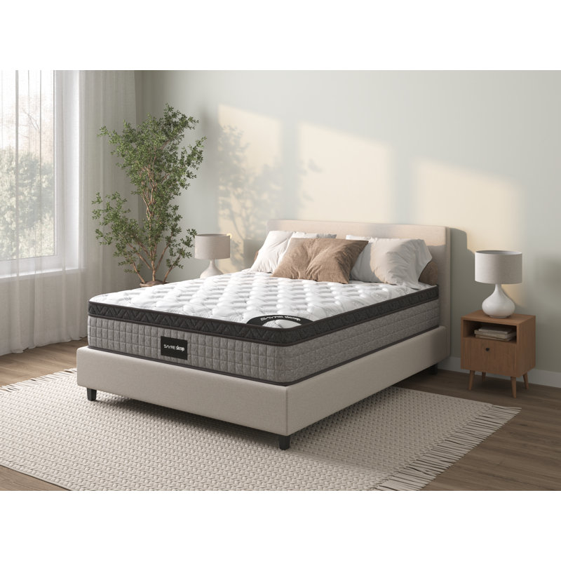 Rhuddlan Innerspring Hybrid and Cooling Gel Memory Foam Mattress, Pressure Relief, and Motion Isolation, CertiPUR-US and Oeko TEX Certified