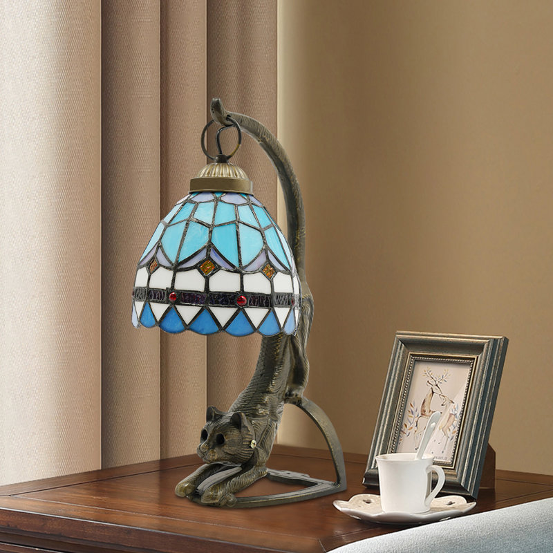 Lampe de table de chevet rétro 15,7 x 5,9 po