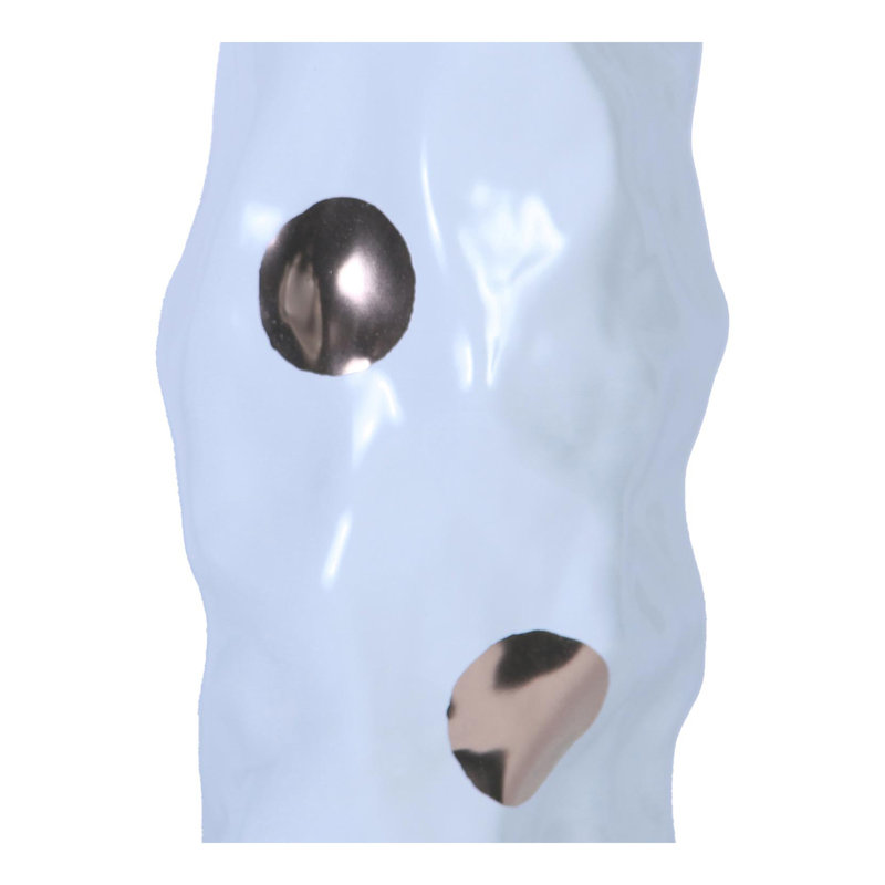 Vase en céramique blanche moderne et élégant avec motif doré