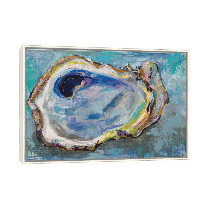 «Oyster Two» par Jeanette Vertentes, reproduction d'art sur toile tendue, H 40 po x l 60 po, Blanc patiné