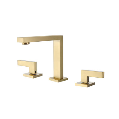 Devon Line Widespread 8" Bathroom Faucet + Universal Click-clack Drain – Brushed Nickel