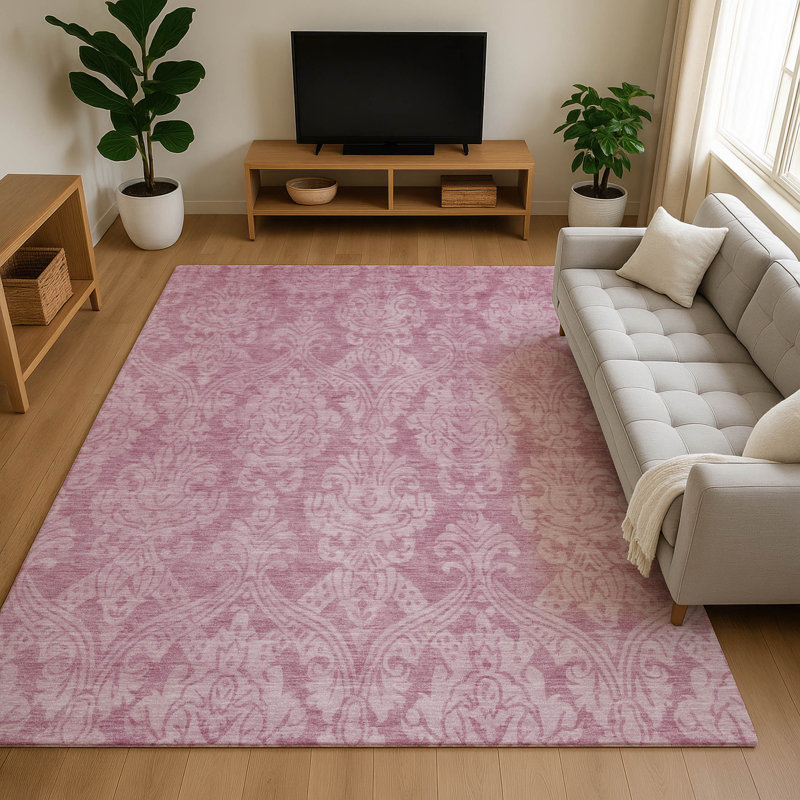 Tapis damassé Honig AMF1659 de qualité supérieure lavable à la machine, Rectangle 10 pi x 14 pi