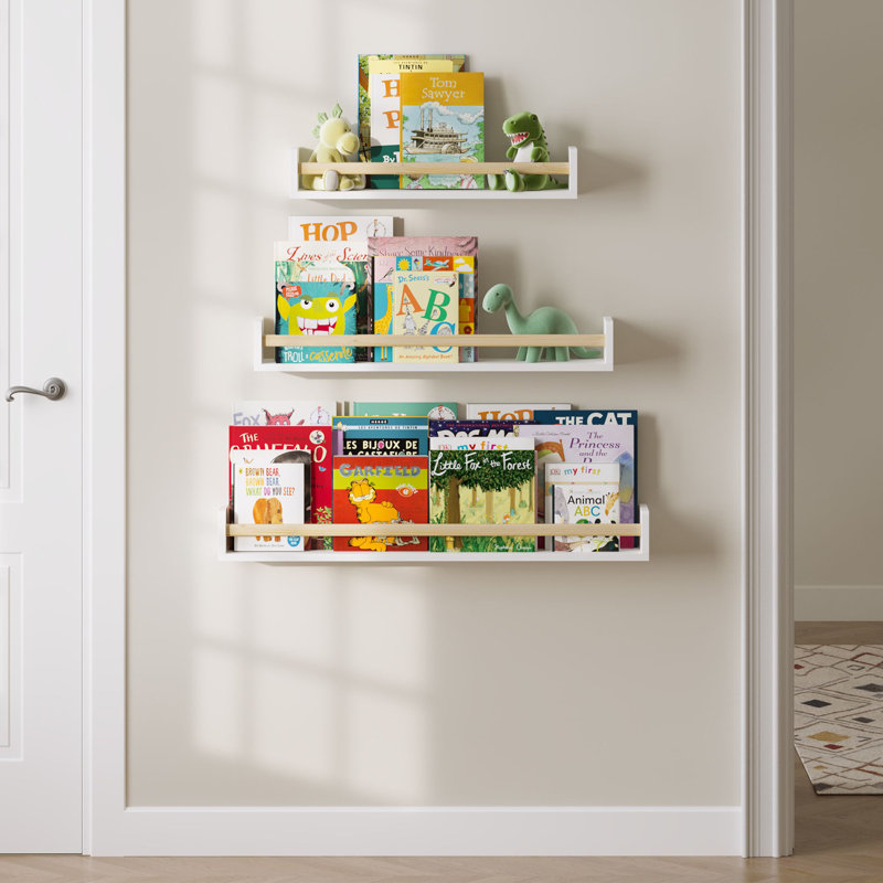 Downard 3 Piece Paulownia Floating Shelf