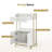 Utility Cart with Storage Drawer and Cabinet, Rolling Trolley with Metal Frame