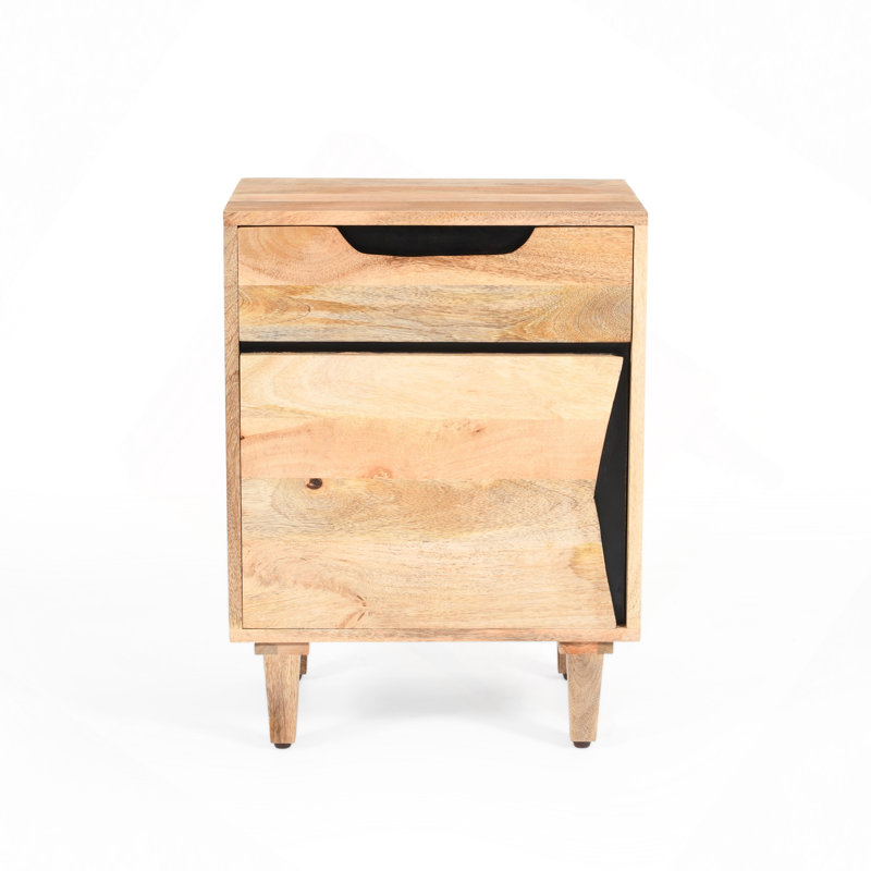Table de chevet en bois naturel