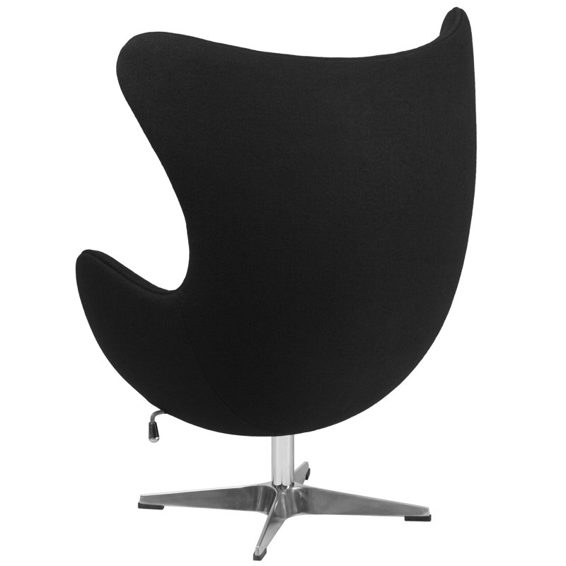 Upholstered Swivel Accent Chair, Black