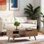 Table basse de 39 po, table basse moderne Mid-Century avec tiroir et tablette-465139558