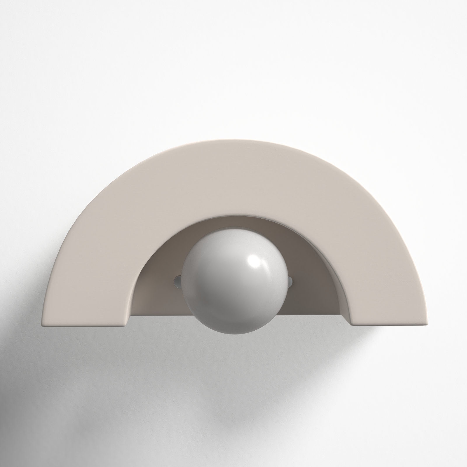 Payam Single Light Dimmable Demilune Sconce, Matte White