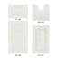 Ensemble de tapis de bain 4 pièces 100% coton Adelen Premium 2370 GSM, lavable à la machine, super absorbant et tapis de bain réversible en tissage touffeté pour salle de bain, douche et baignoire, tapis de salle de bain certifiés Oeko-Tex, ivoire-128427382-22957306