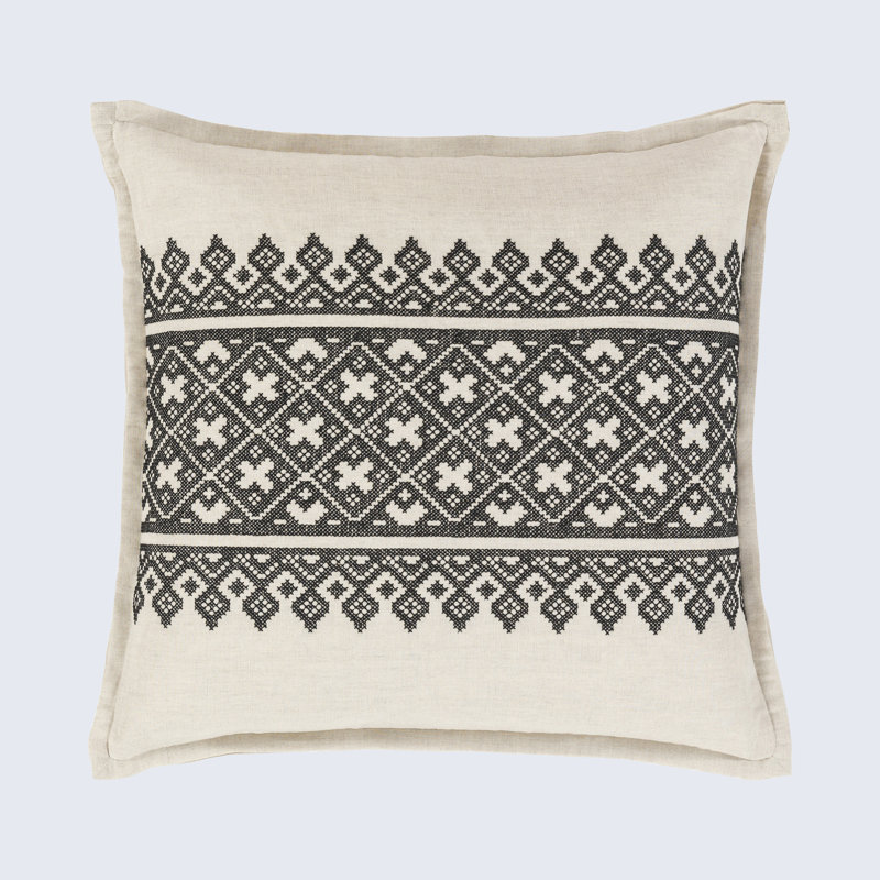 Coussin Pentas, 20 po x 20 po, Noir, Housse de coussin seulement